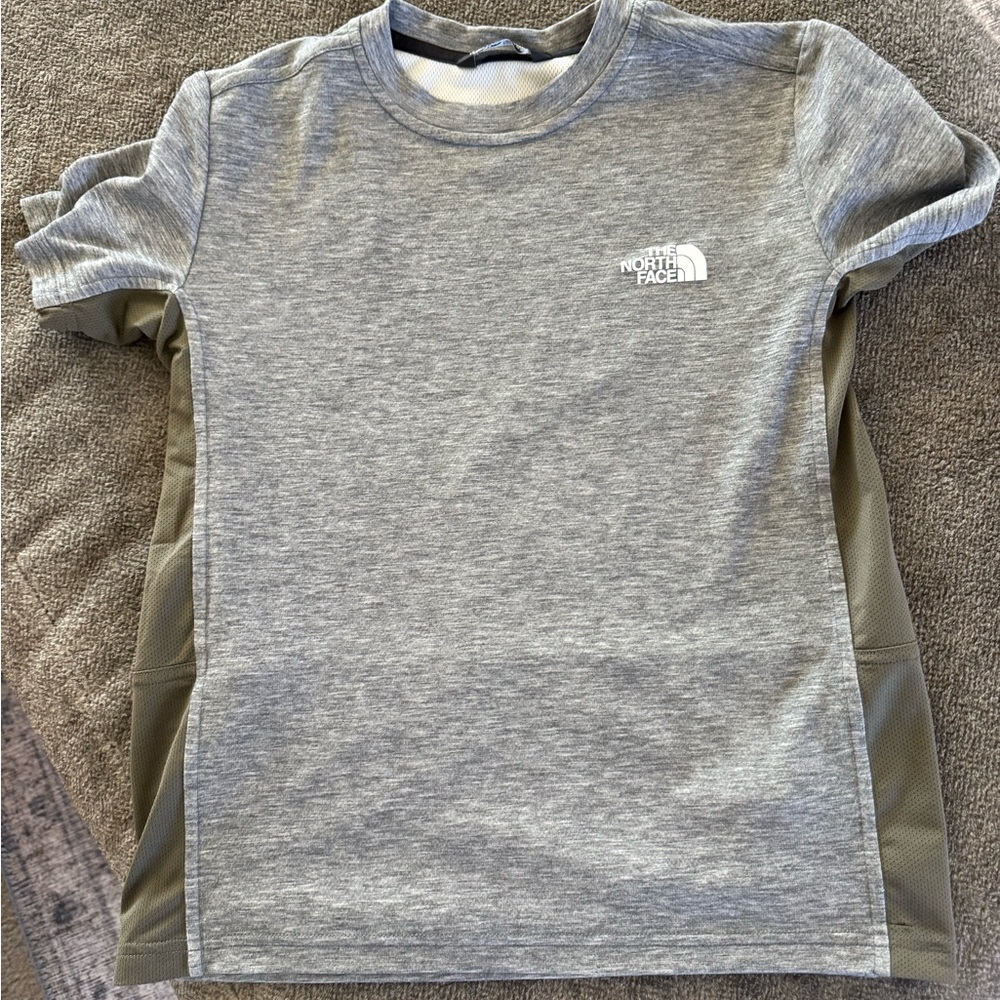 The North Face Kids Gray and Olive T-Shirt